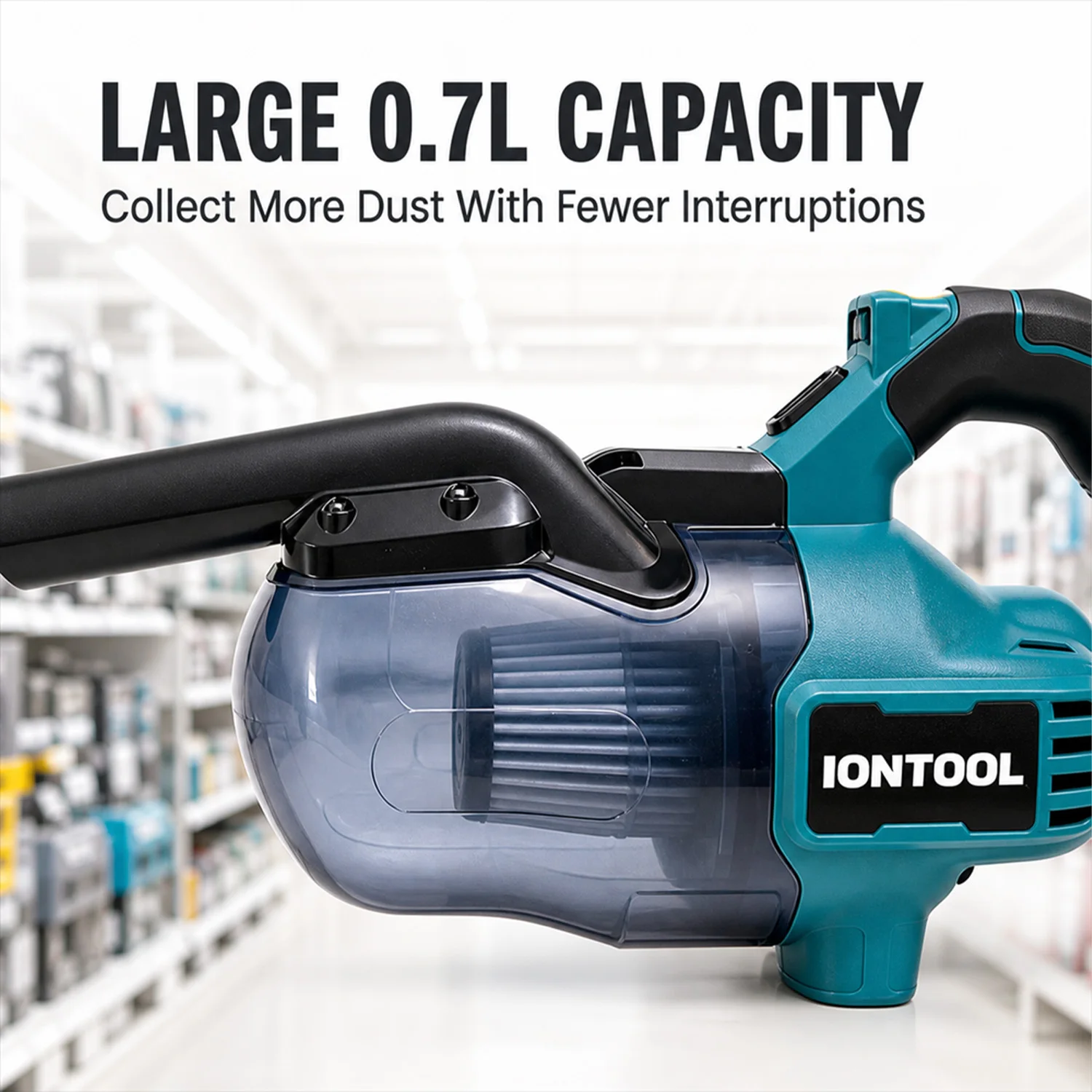 IONTOOL Cordless Vacuum Cleaner 400W For Workshop Dust Extraction and Construction Debris Suction For Makita 18V Battery