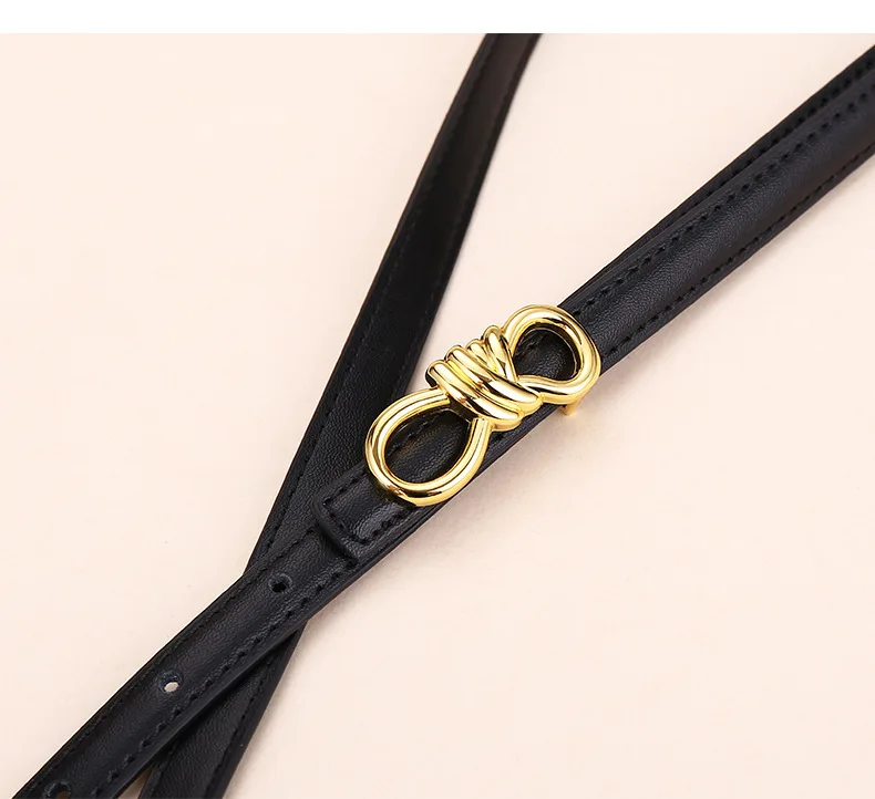 Damen-Ledergürtel mit Personalisiertem Knoten für Kleider und Hosen mit Schmalem Taillengürtel, Neue Modische Dekoration – Detail 12