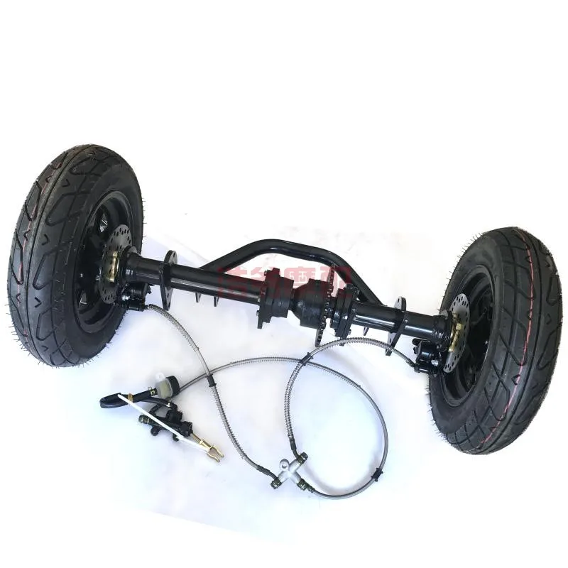 Modified three-wheel four-wheel beach car go-kart accessories Double disc brake chain drive differential counter rear axle