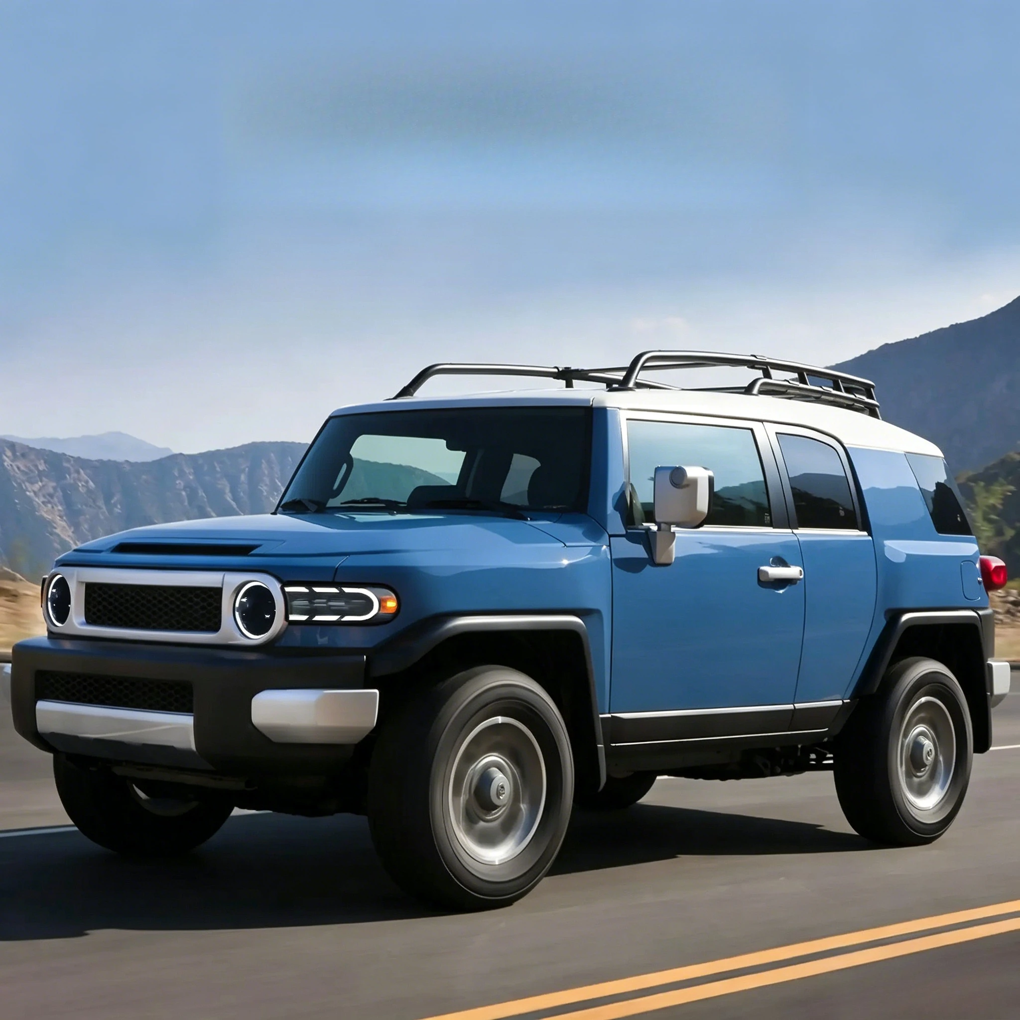 2 Stück komplette LED-Scheinwerfereinheit für Toyota FJ Cruiser 4x4 2006-2023, dynamisches Angel-Eye-Halo-Tagfahrlicht, sequenzieller gelber Blinker, Fern- und Abblendlicht, Plug-and-Play, IP67