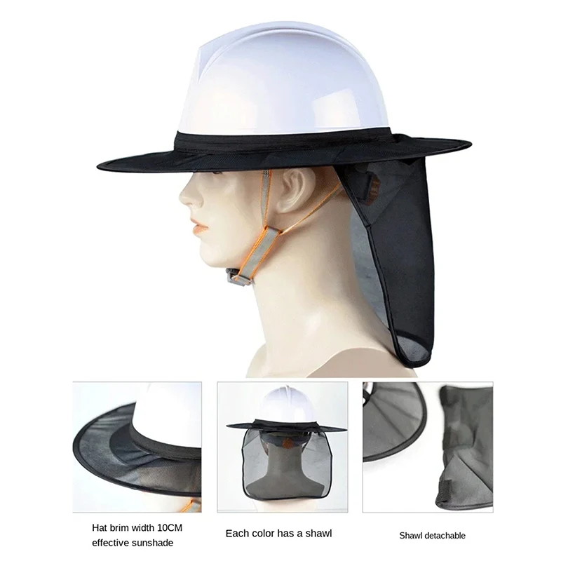 

Construction Safety Reflective Hard Hat Neck Shield Helmet Sun Shade Reflective Stripe Kit Summer Sun Protection Prevent Sunburn