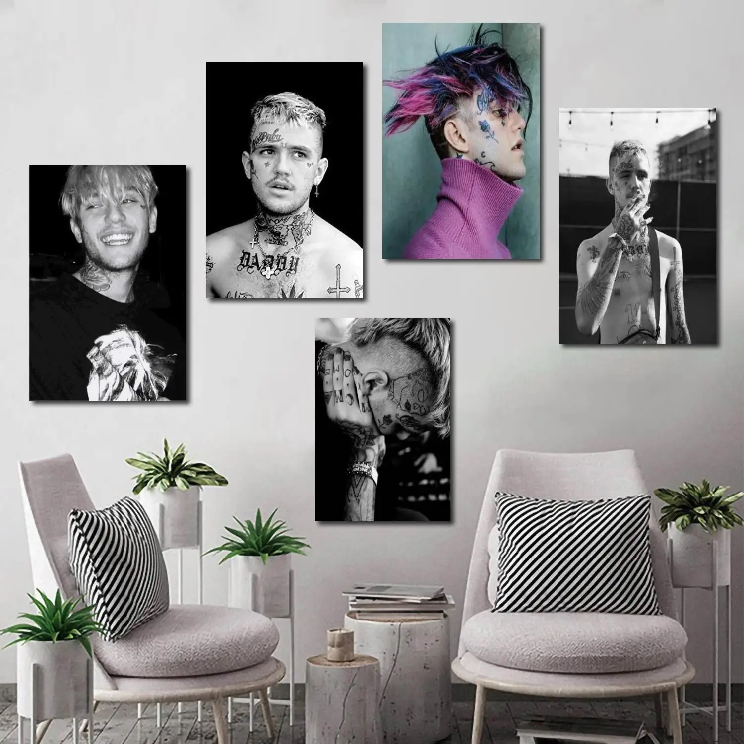 Lil PEEP Music Poster x Canvas Wall Art  Decorative Painting for Living Room  Bedroom  Stylish Home Decor