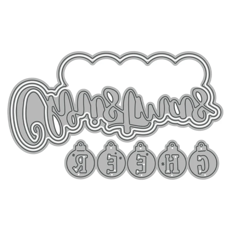 Christmas Cheer Cutting Dies Universal DIY Scrapbooking Supplies Metal Dies Knife Mold For Card Making Albums Decor