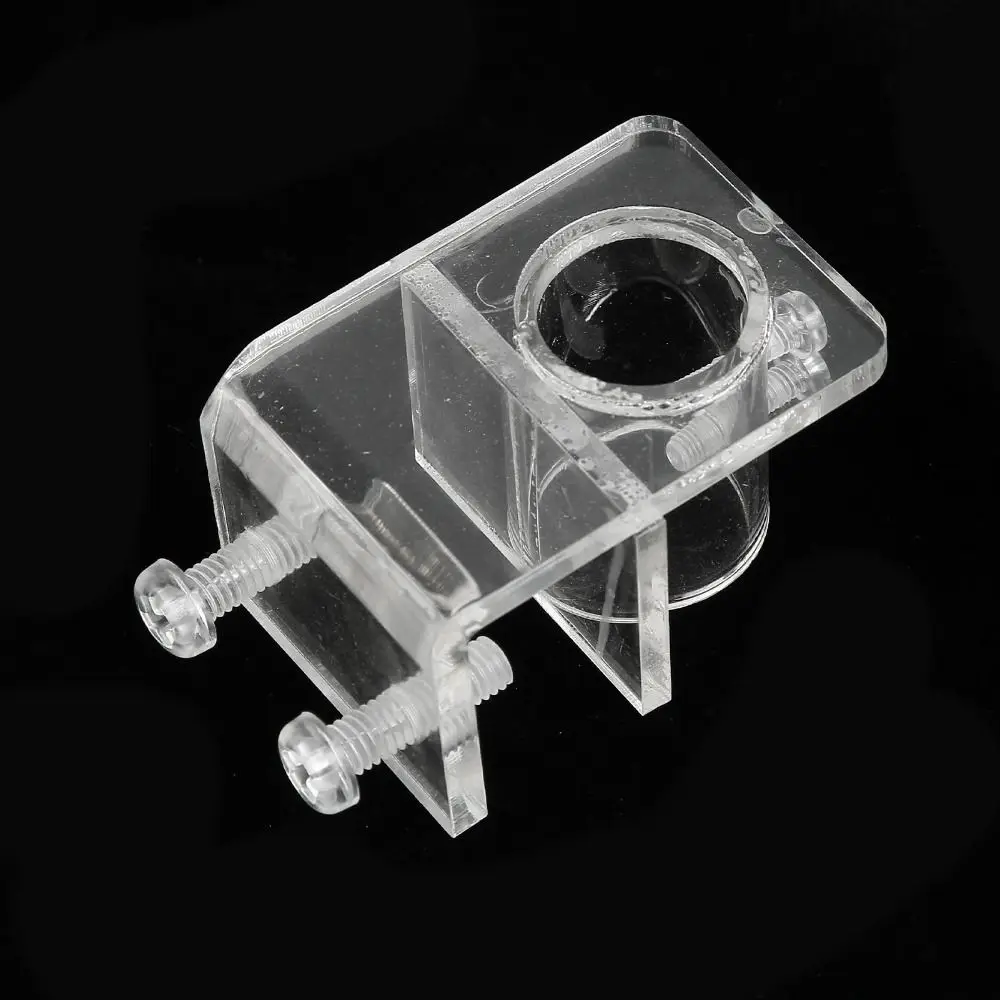 High Transmittance Aquarium Water Pipe Clamp Single Hole Transparent Fish Tank Pipe Clip 20mm Inner Diameter Fish Hose Fix Clip