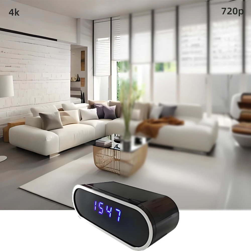 HD 4K multifunctional mini camera, supports WIFI remote viewing, motion detection, equipped with 9 infrared night vision lights