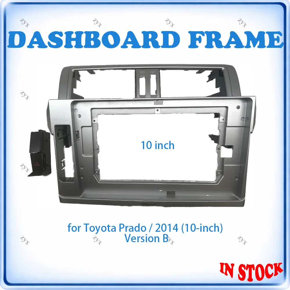 

Рамка для автомагнитолы Toyota Prado 2014, 10 дюймов, версия B, с декодером Canbus и проводкой