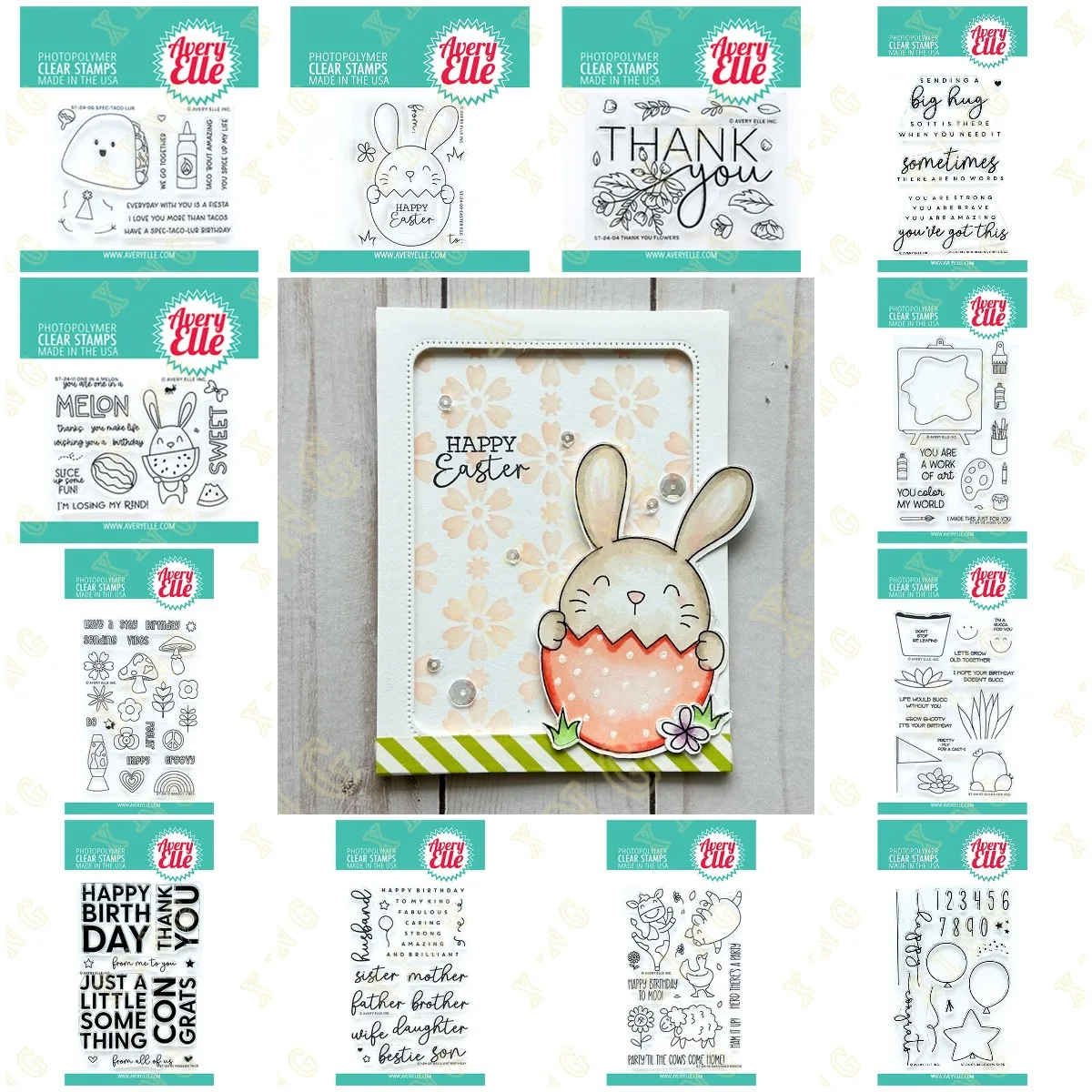 

Happy Easter Sentiment Bunny Metal Cutting Dies Clear Stamps Stencil Scrapbook Diary Decoration Embossing Cut Dies Template