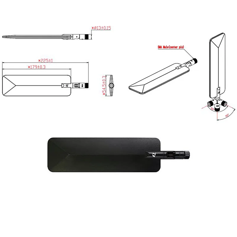 Quectel YECN028AA 5G External Antenna High Gain Waterproof Multi-Frequency for RM520N-GL RM530N-GL RM500U RG255C SIM8380G