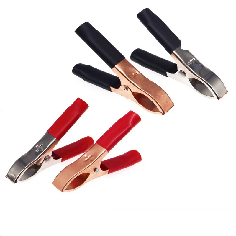 

30A Battery Copper Nickel Plated, 70Mm, 12V Red And Black Power On Test Clip, Crocodile Clip