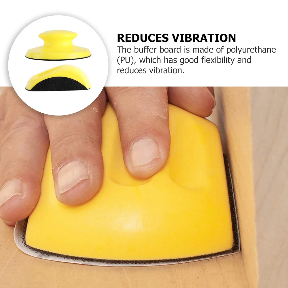 

2pcs Manual Grinding Disc Polishing Pad Round Sanding Holder PU Material Buffing Tool Backing Handle Hook Loop