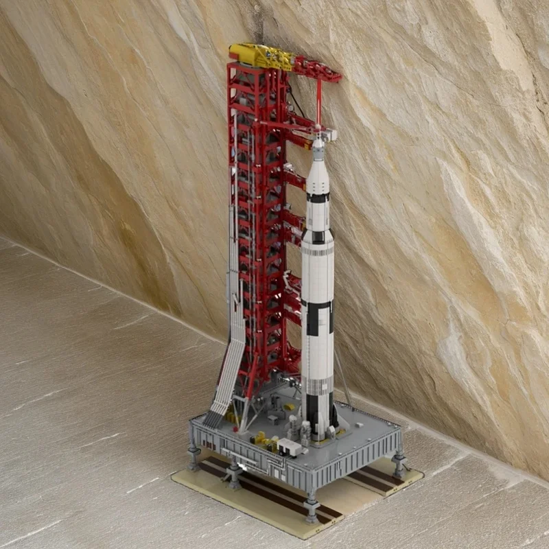 

10214PCS MOC Medieval Castle Apollo 11 Launch Umbilical Tower Model Technology DIY Assembly Building Blocks Display Gift Home