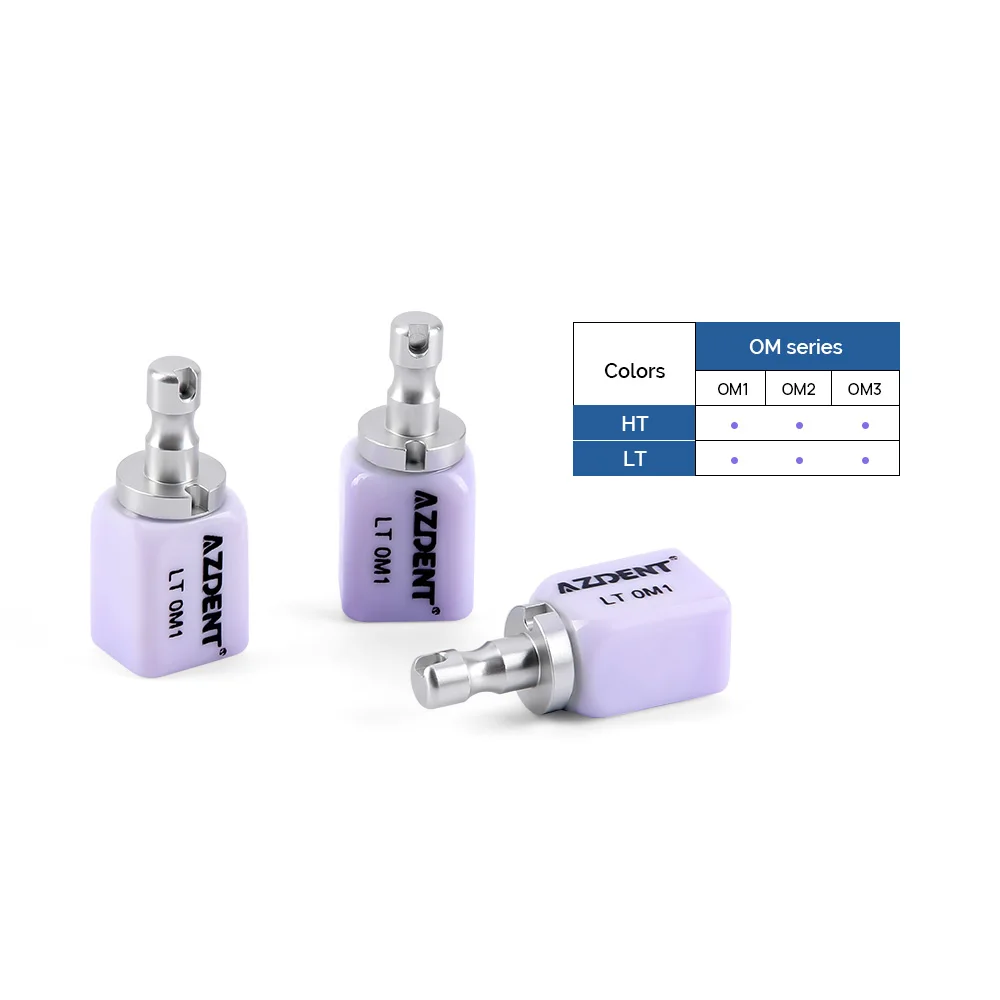 5Pc Azdent Dental Disilicate Lithium C14 Glass Ceramic Block LT/HT Dental Crown Material dla CAD CAM Sirona Cerec Frezarka System