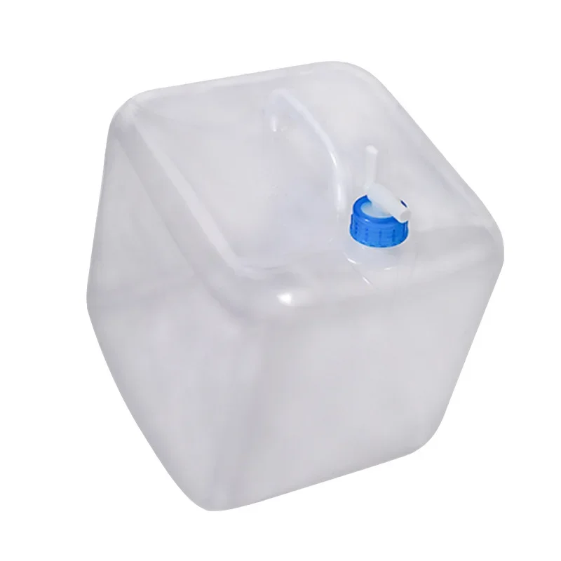 Portable Car Outdoor Transparent Folding Bucket Storage Bucket Faucet 20L5 Gallon Soft Water Bag Plastic Drinking Bucket