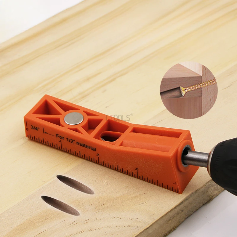 Woodworking Oblique Drilling Locator Magnetic Wood Jig with Drill Guide Portable Furniture Splicing Seamless Installation Tools