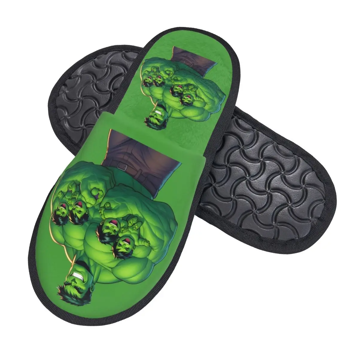 Custom Hulk Cartoon Guest Slippers for Bedroom Women House Slipper