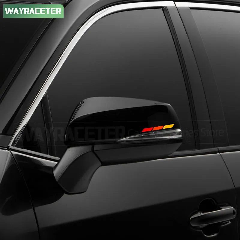 Reflective Tri Color Sticker For Toyota Camry RAV4 Supra Yaris CHR Corolla Land Cruiser Prado FJ 4Runner Tacoma Tundra Hilux 86