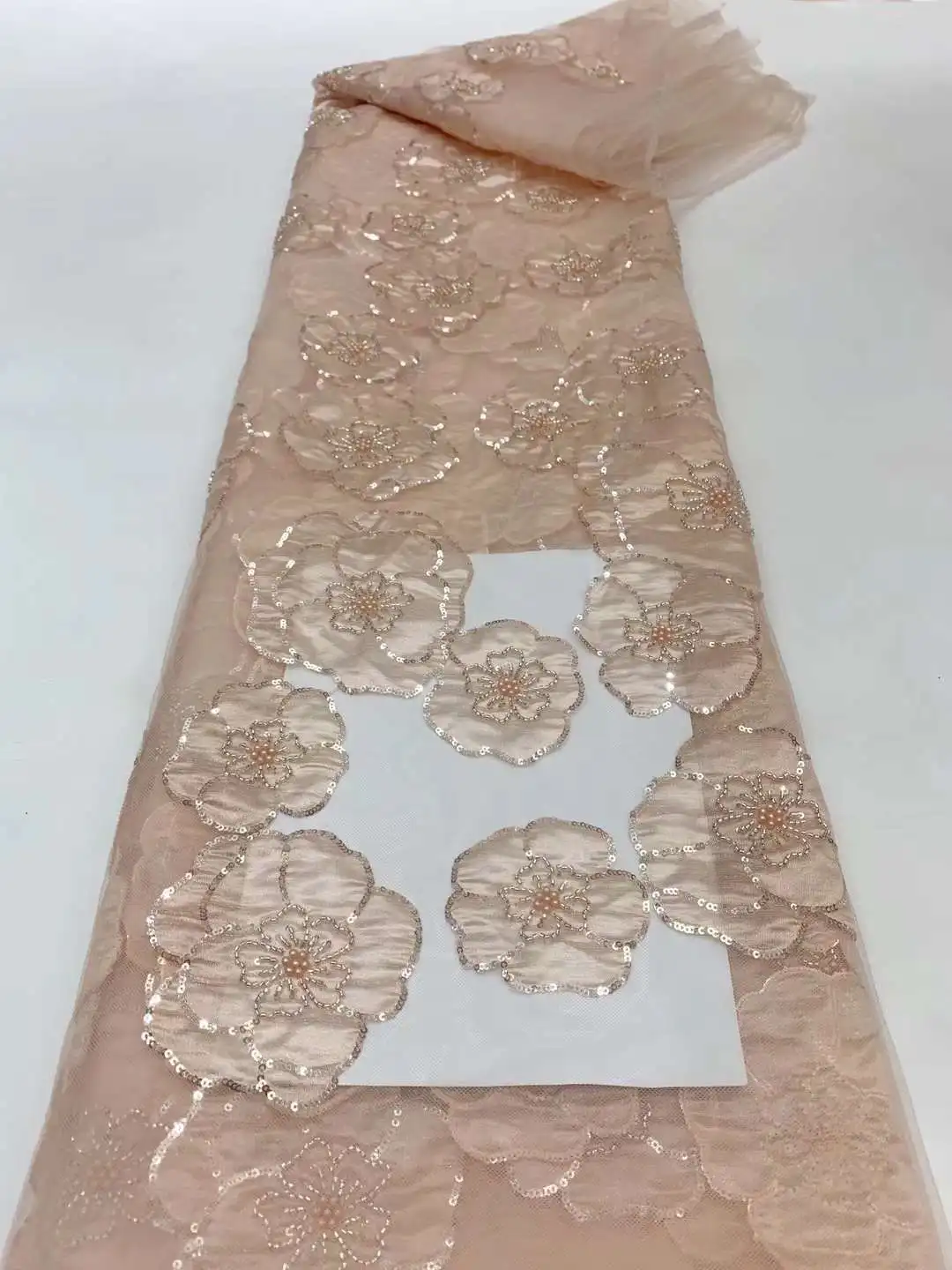 New arrival , Lace Flowers Laser-Embroidery,With Crystal Stones French Tulle,African Nigeria Fabric,For Evening Dress ,Weddings