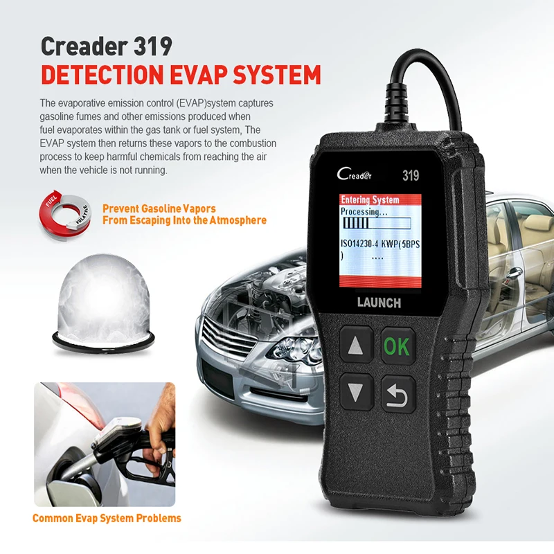 إطلاق Creader 319 CR319 Car Obd2 الماسح الضوئي لتقوم بها بنفسك قارئ رمز السيارات محرك فحص رمز الخطأ قراءة أداة المسح الضوئي التلقائي #2