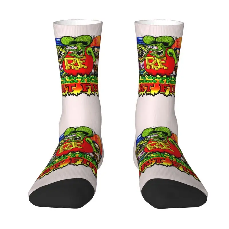 

Cute Rat Fink Classic Rat Poster Socks Men Women Warm 3D Printing Animated Cartoon Football Sports Socks