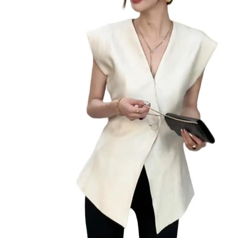 

Suit vest women's thin summer 2026 new vest sleeveless top with a high sense