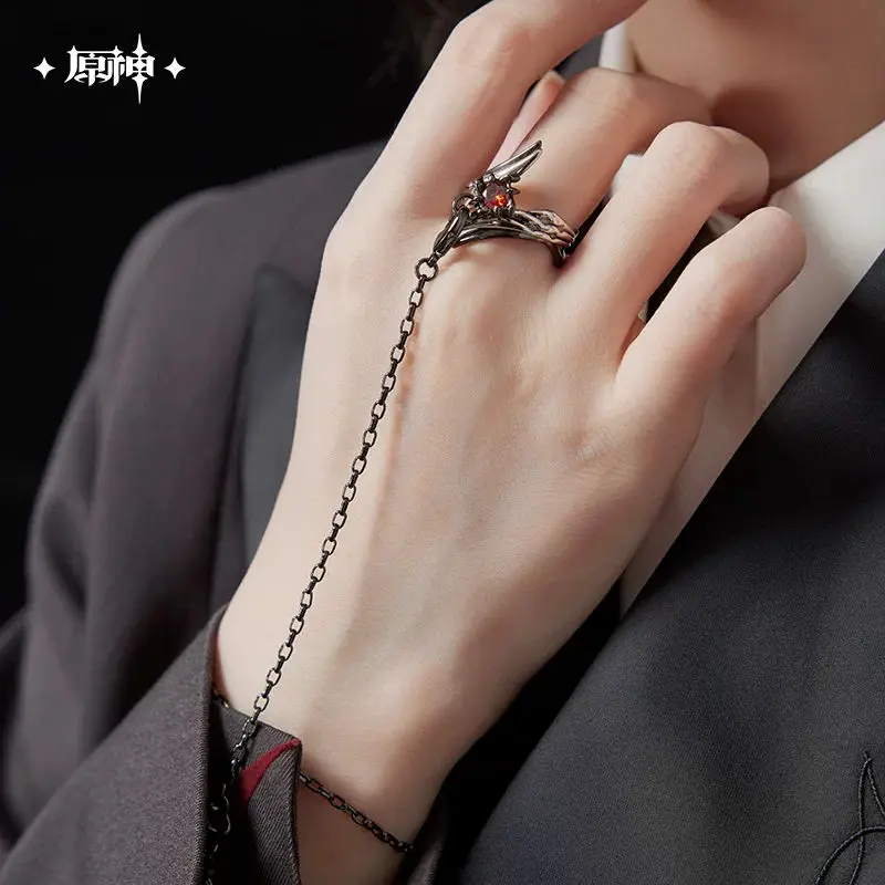 

[Genuine] miHoYo Game Genshin Impact Arlecchino Theme Series Necklace Ring Set Anime Clothing Accessory Cosplay Halloween Gifts