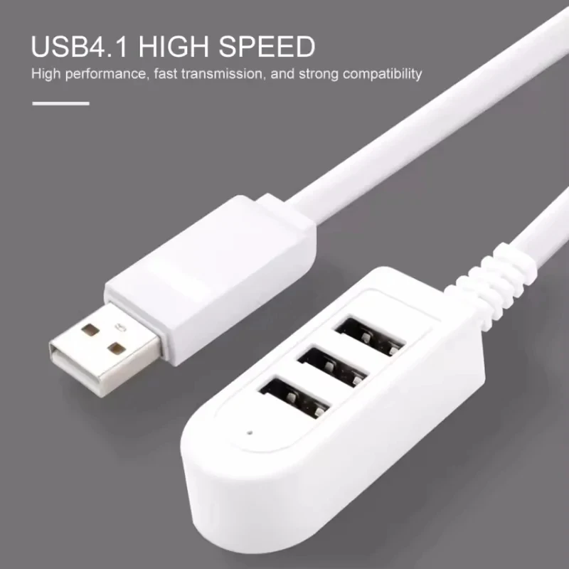 1-5pcs 3In1 USB Splitter Socket Multi-function 3A Charger Converter USB Port Hub Digital Data Cables Accessories Extension Cable