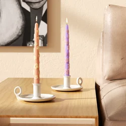 Petal Waltz Taper Candle Silicone Mold DIY Aromatherapy Soy Wax Candle Making Mould Handmade Craft Tool Home Decoration
