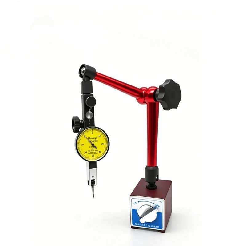 Leverage High-Precision Dial Indicator, Shock Resistant Magnetic Gauge Holder, Mechanical Gauge