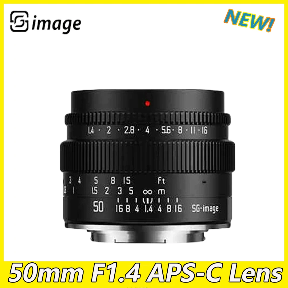 

SGimage 50mm F1.4 Camera Lens Large Aperture Standard Prime APS-C For Sony E Fuji X Canon M/R Nikon Z M43 L Mount Cameras