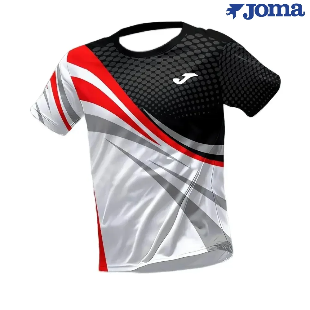 JOMA الصيف الرجال ثلاثية الأبعاد نمط مطبوع عادية قصيرة الأكمام اللياقة البدنية في الهواء الطلق عالية الجودة التجفيف السريع تنفس تي شيرت رياضي #1