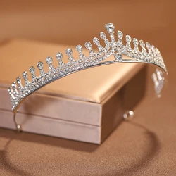 Itacazzo Bridal Headwear Silver-Colour Women's Classic Wedding Dress Crown Girl Birthday Tiaras