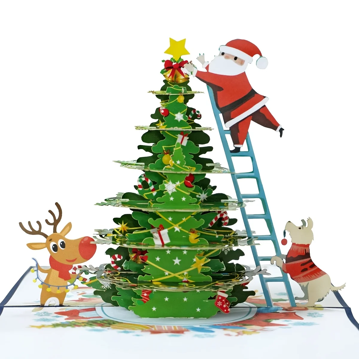 Weihnachten 3D Weihnachtsmann dekorative Karte | Perfekt für festliche Anlässe | Tolles Geschenk für Eltern, Geschwister, Lehrer, Klassenkameraden – Detail 2