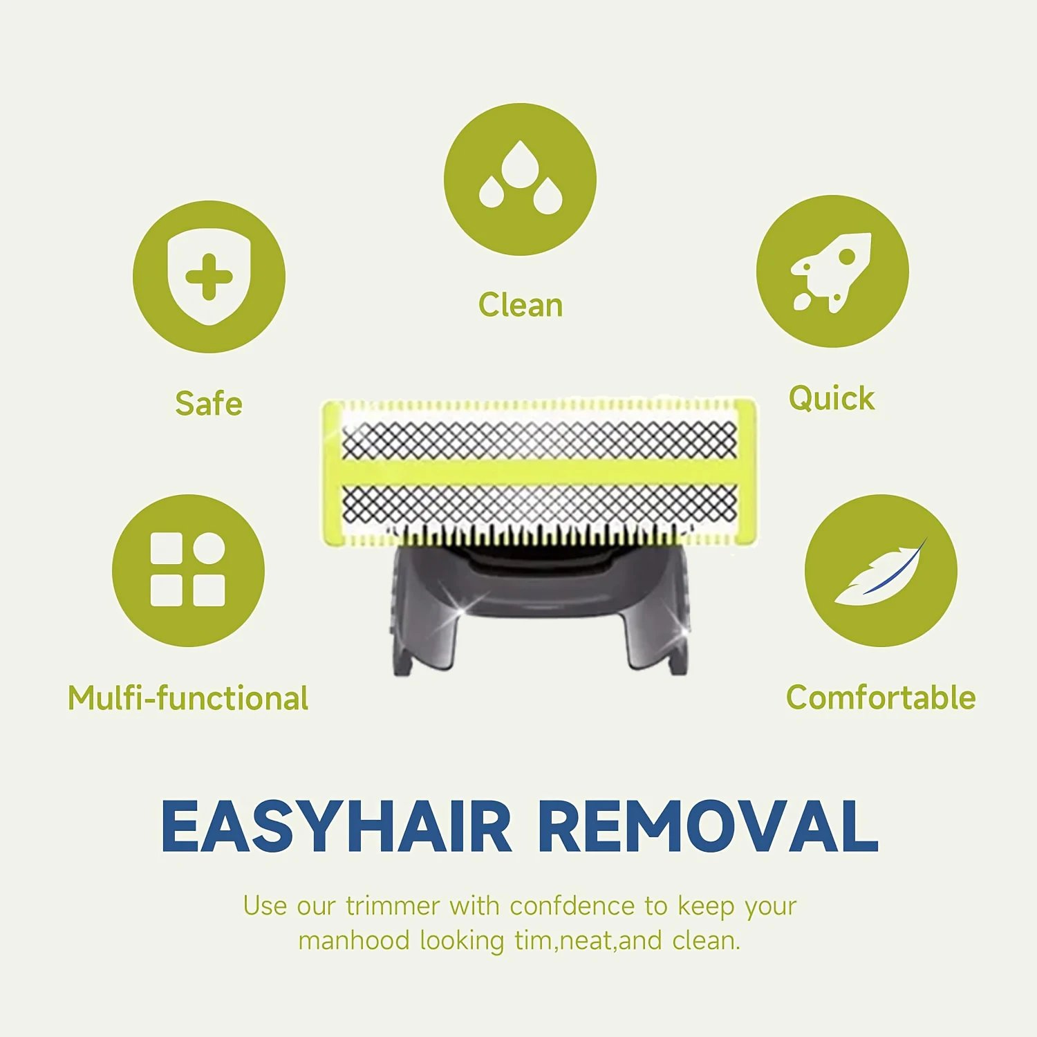 Shaver Replacement Blades Compatible with  One Blade QP2520 QP2590 QP2630 QP2670 Electric Trimmer