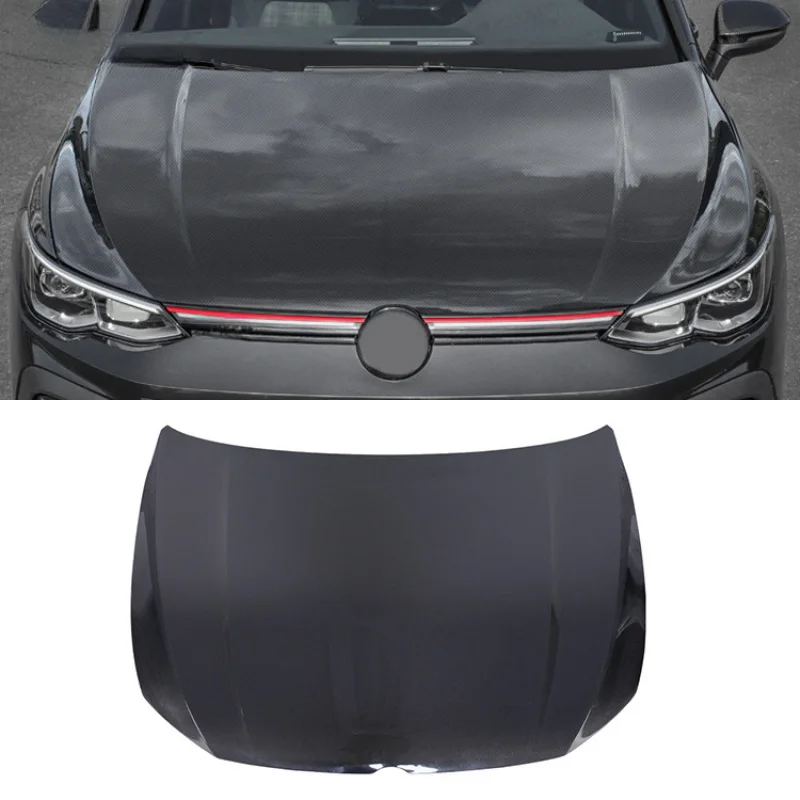 

Подходит для Volkswagen Golf 8/8,5, оригинальный капот двигателя из углеродного волокна MK8/8,5, внешний вид, крышка двигателя