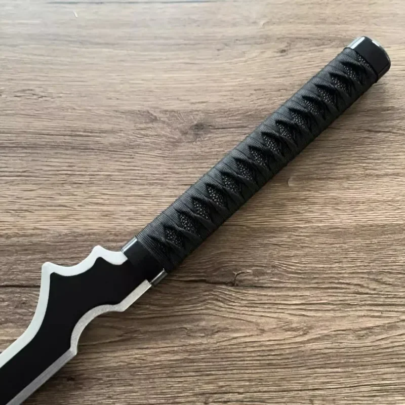 

Wooden Long Knife Black Rock Cos Prop Sword Shooting Performance Display Unbladed 100cm