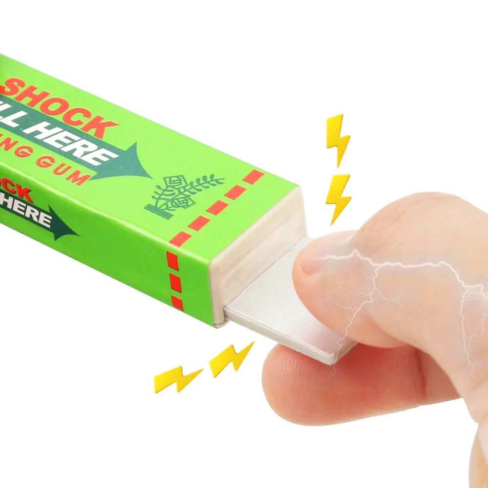 Electric Shock Pen Chewing Gum Novelty Prank Trick Joke Gag Toy Gift Funny Gift Gag Fun Fake Supplies for APRIL FOOL'S DAY 1pc