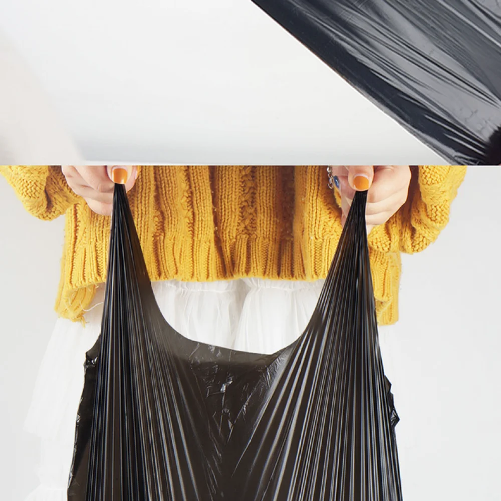 Strong Plastic Trash Bags For Sodolike Thickened Vest Style Garbage Liners Kitchen Waste Storage Durable Disposable Bags