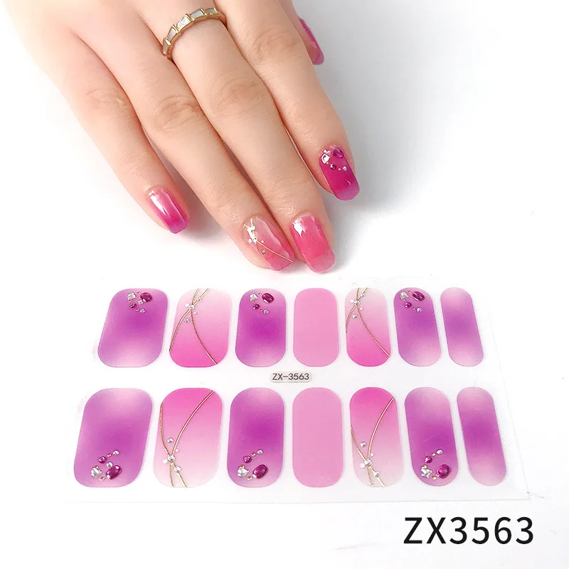 MEBIS Nail Sticker ZX Nobake Gel Threedimensional Diamond Bronzing  Full  Waterproof Oil Film Nail Nails Sticker
