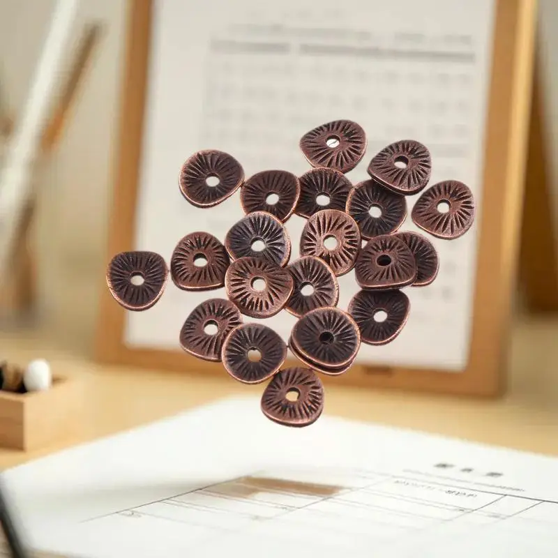 Сумка из 20 волнистых бусин-разделителей из цинкового сплава в античном меддном тоне для поделок с драгоценными камнями