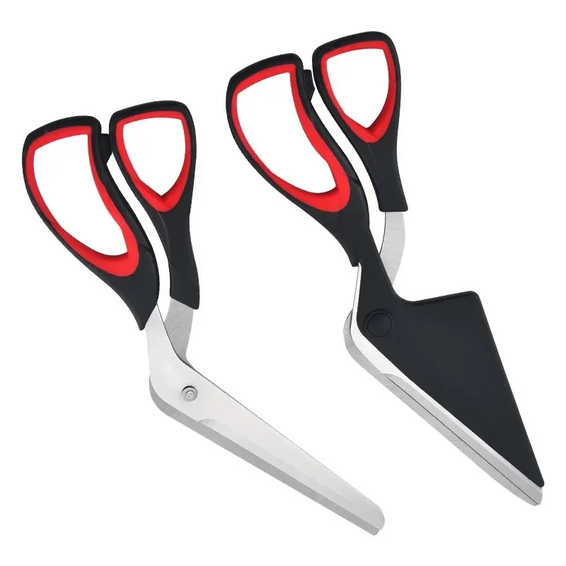 

Multifunctional Pizza Scissors Stainless Steel Blade Detachable Cutting Tools Ergonomic Grip Black&Red for Restaurant Kitchen