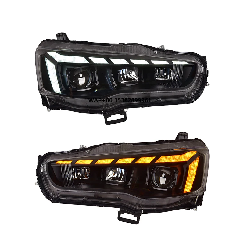 

YU GUANG for Lancer 2009-2016 Car Light LED Car Headlights Upgrade A4 Style Head Light Plug and Play Head Lamp