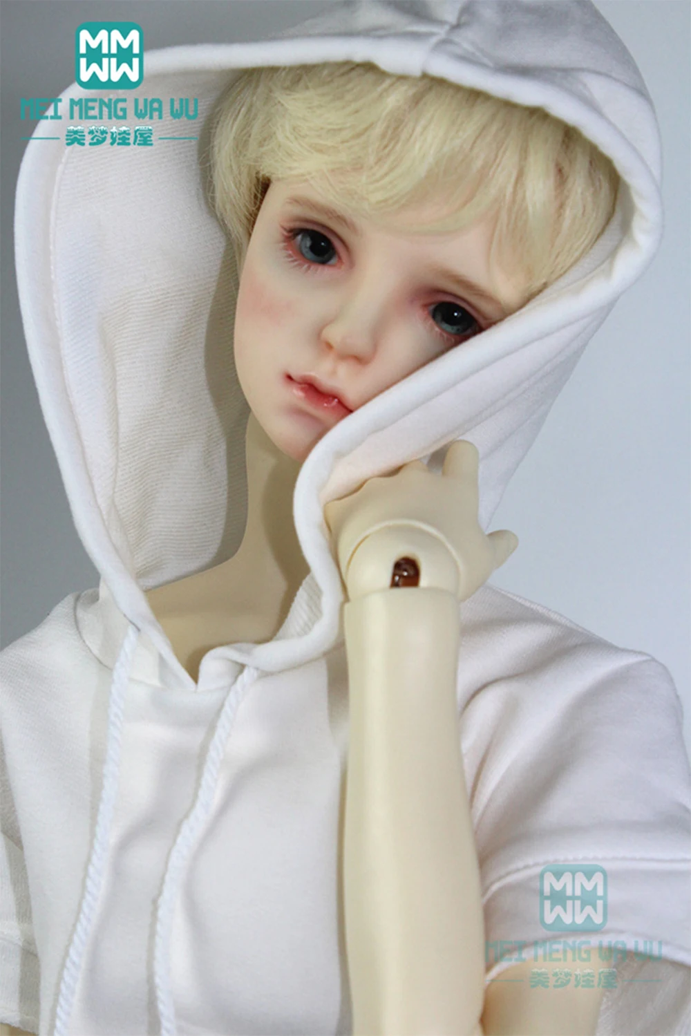 Fashion bjd doll hair for 1/3 1/4 1/6 BJD/SD doll wigs Accessories Light gold micro-roll short hair