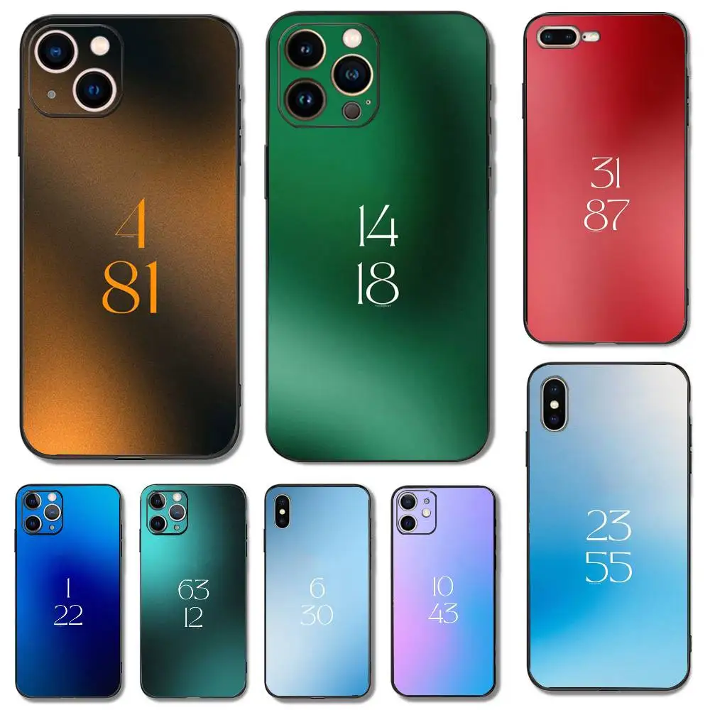 

2025 Team Numbers Phone Case For iPhone 16,15,14,13,12,11,Pro,X,XS,Max,XR,Plus,Mini Soft Silicone Black Shockproof TPU