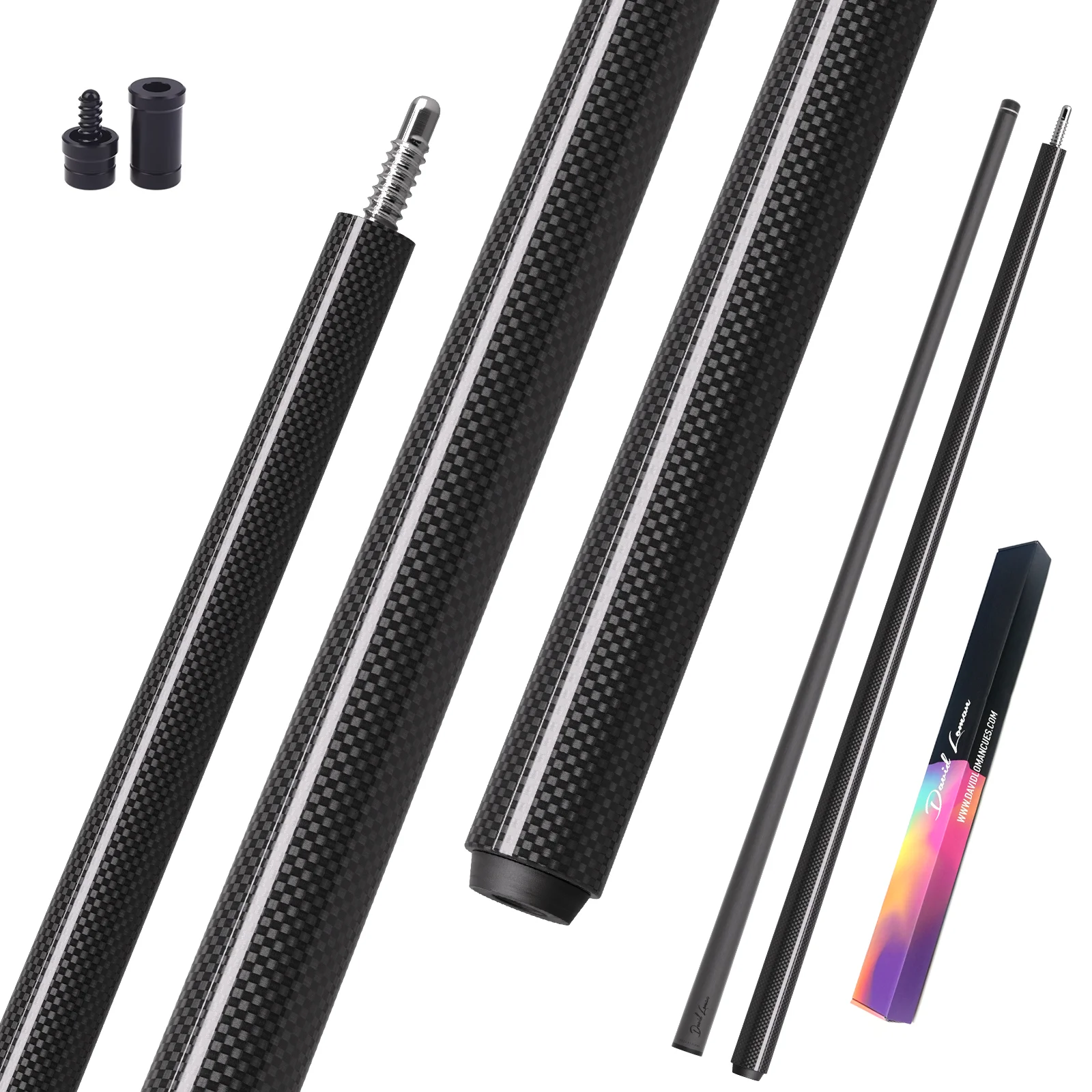 

DAVID LOMAN 15K ALL carbon fiber pool cue 12.5mm 19.5oz