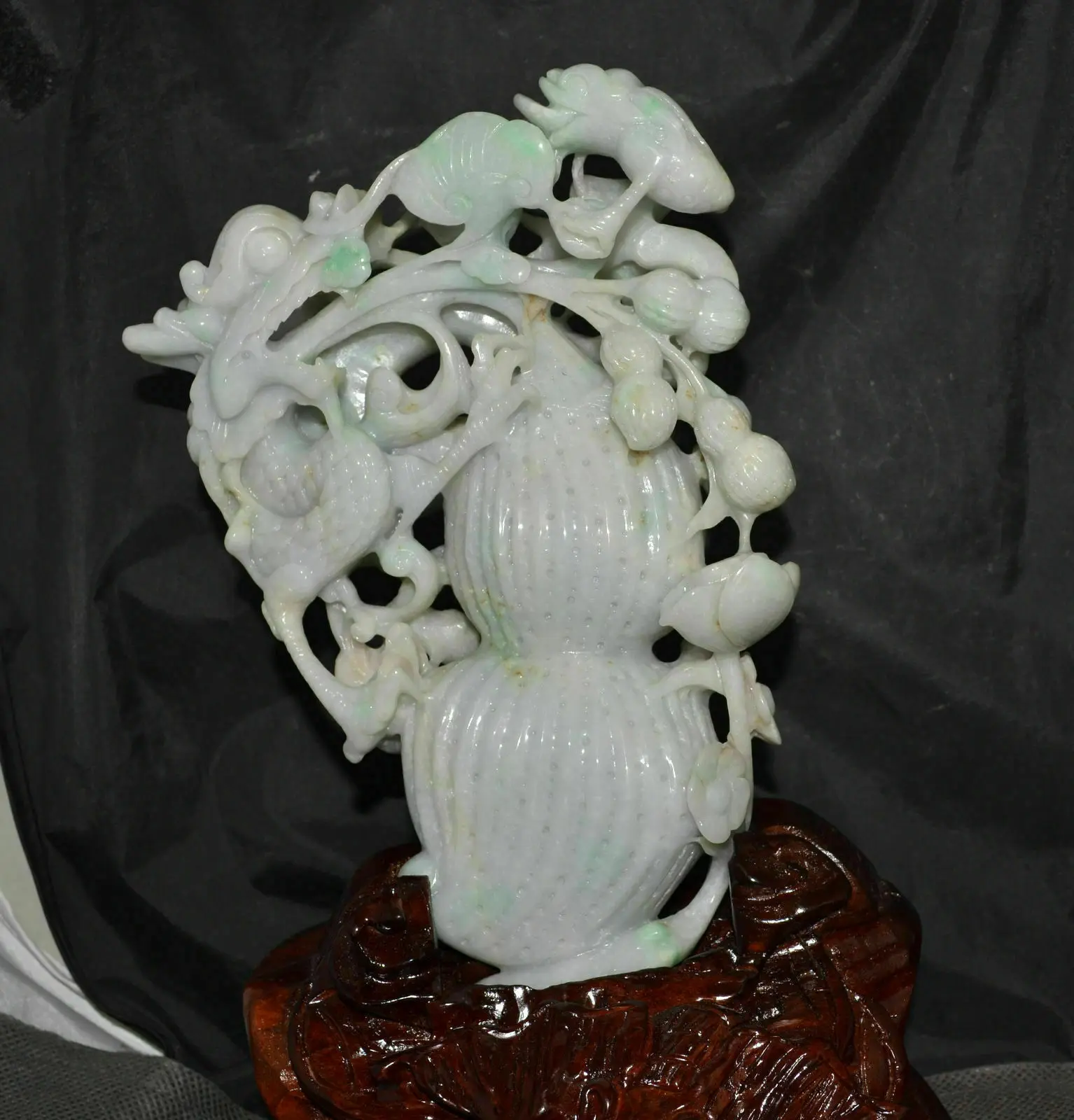 Royal Huge Natural AAA Jadeite Jade Dragon Totem Prosperous Business Carving $$$ Timestown 20201126A