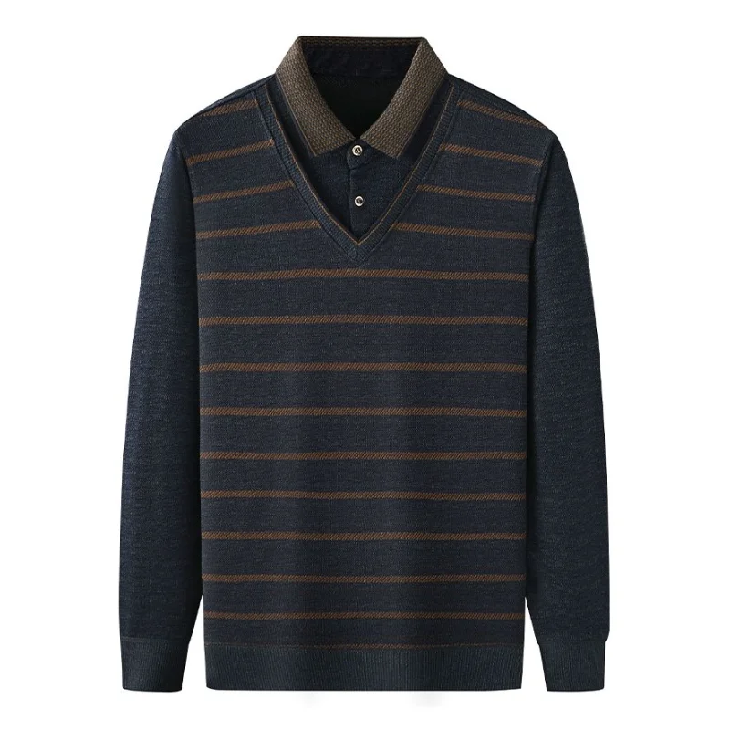 صوف مبطن نمط الخريف الشتاء سترة وهمية قطعتين تريكو لباس خارجي منتصف العمر أبي الزي تنوعا قاعدة طبقة الملابس