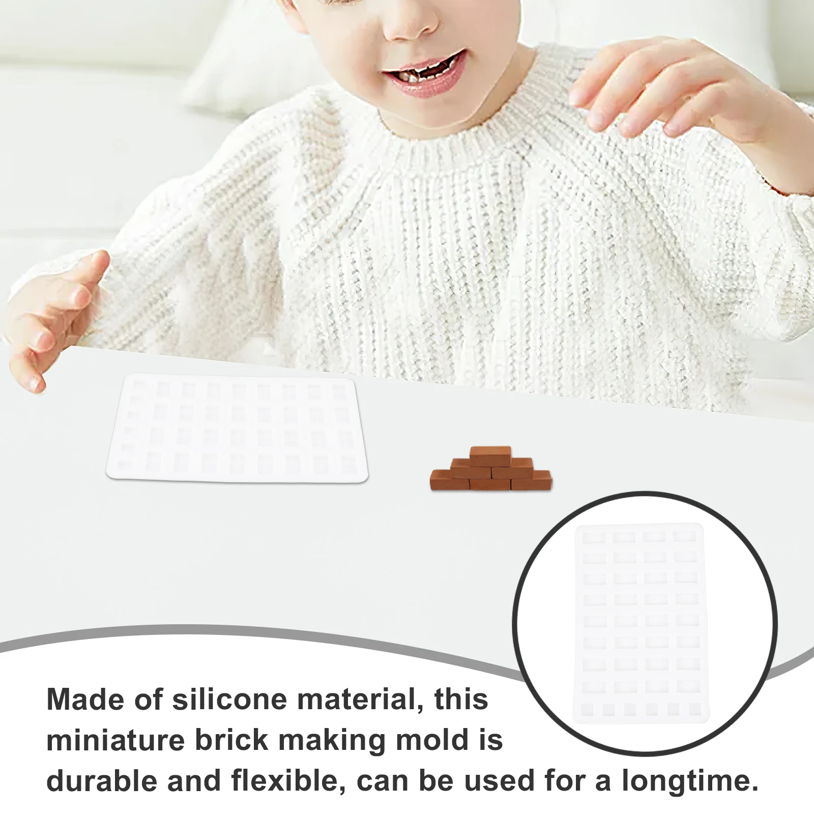

Mini Brick Mold for Crafting Tiny Molds Clay Making Tool Bricks Crafts Concrete