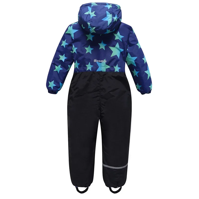 New Children's One-piece Skiing Suit with Single and Double Boards for Boys Windproof Waterproof Warm and Cotton Added