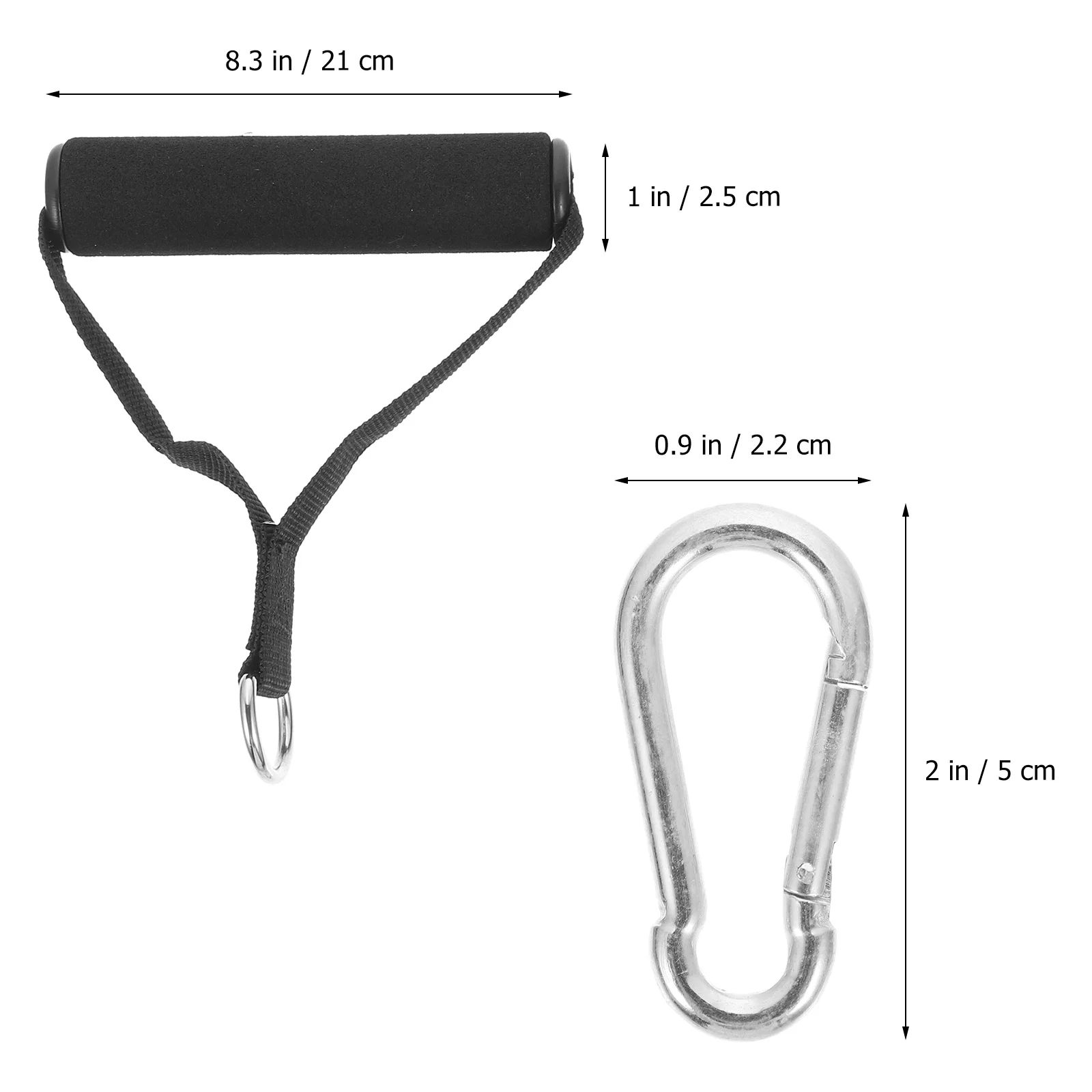 

1Set Fitness Handle Grip Resistance Band Exercise Handles Comfortable Durable for Indoor Gym Cable Machine Workout Equipment