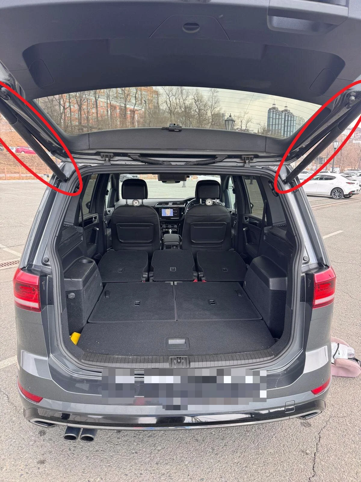 2PC Replacing factory electric lift supports with manual gas struts For Volkswagen Touran 5T 2015-2024 MPV Tailgate Lift Support